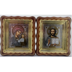 Иконы "Винчающая пара" лит. прямая роза, корр., пат. зол. 27х24см
