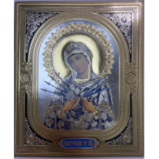 Икона Богородицы "Семистрельная" (С. Ф.) 18х15