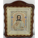 Иконы "Винчающая пара" лит. купол жел. блак, корр., пат. зол. 30х24см