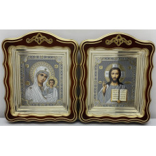 Иконы "Винчающая пара" лит. серая, кор., пат. зол. 30х24см