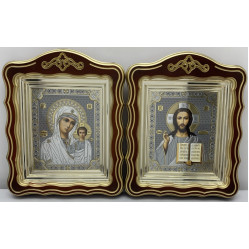 Иконы "Винчающая пара" лит. серая, кор., пат. зол. 30х24см