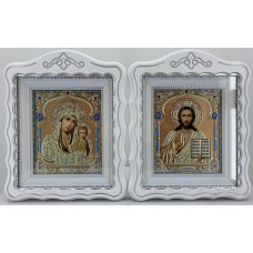 Иконы "Винчающая пара" лит. купол жел. блок, бел., пат. ср. 30х24см