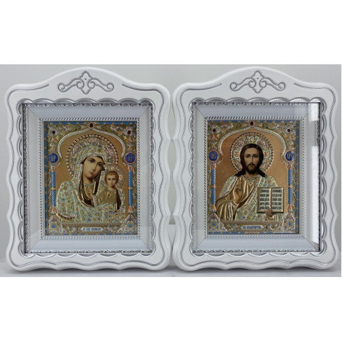 Иконы "Винчающая пара" лит. купол жел. блок, бел., пат. ср. 30х24см