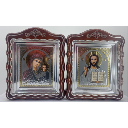 Иконы "Винчающая пара" лит. серая, кор., пат. ср. 30х24см