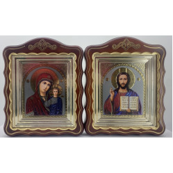 Иконы "Винчающая пара" лит. цветная, кор., пат. зол. 30х24см