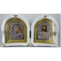 Иконы "Винчающая пара" ((лит тисн.) бел. без пат., рам. зол.) 27х25см