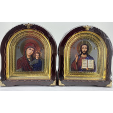 Иконы "Винчающая пара" лит. цветная. корр. без пат. зол. рам.) 27х25см