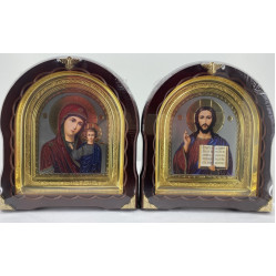 Иконы "Винчающая пара" лит. цветная. корр. без пат. зол. рам.) 27х25см