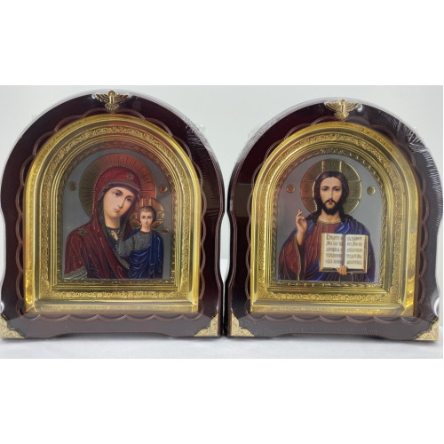 Иконы "Винчающая пара" лит. цветная. корр. без пат. зол. рам.) 27х25см