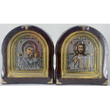 Иконы "Винчающая пара" лит. тыс. корр. без пат. зол. рам. 27х25см