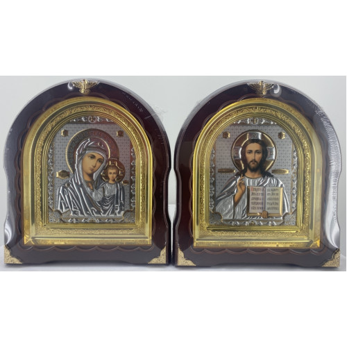 Иконы "Винчающая пара" лит. тыс. корр. без пат. зол. рам. 27х25см