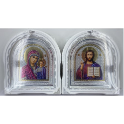 Иконы "Винчающая пара" ((лит. цвет.) бел. ср. пат., ср. рам.) 27х25см
