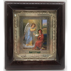 Икона Богородицы "Благовещение" 18,5х17