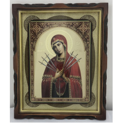 Икона Богородицы "Семистрелная" 44х54