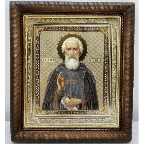Икона св. преп. Сергей Радонежский 22,5х25,5см