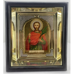 Икона св. вмч. Иоанн Сочавский 19х17см