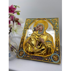 Икона Богородицы "Феодоровская" (живопись, зол. ср.)