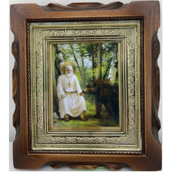 Икона св. преп. Серафим Саровский (М.) 19х17