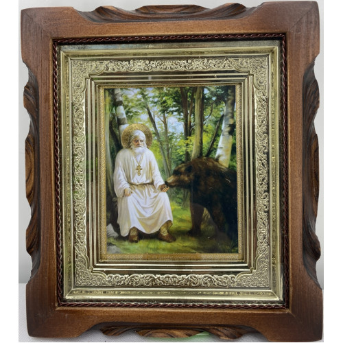 Икона св. преп. Серафим Саровский (М.) 19х17