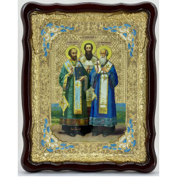 Икона три святителя 62х49