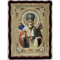 Икона свящ. Николая Чудотворца 82х61