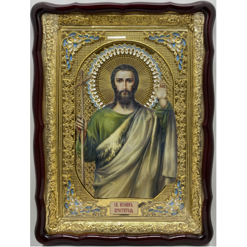 Икона св. Иоанн Креститель 61х82см блак. эмал.