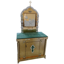 Жертвенный киот (малый крест), с иконой 60х110 (высота 98,5-220см)