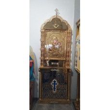 Киот настенный, с иконой Богородицы, лазерная резка