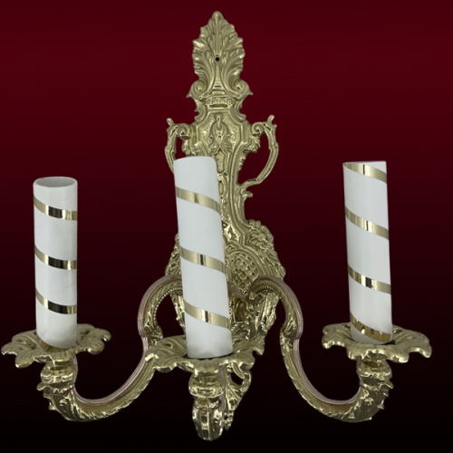 Бра малое на 3 свечи, латунь