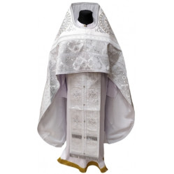 Облачение священника комбинировано из парчи "Афонский крест", с вышитым опличом, Вышивка "Круг"