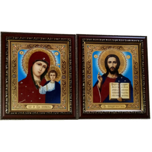 Икона "Винальная пара" (рамка багет) 29,5х22,5см