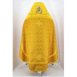 Облачение священника комбинированное из парчи, с вышитой опличкой, вышивка "Новый узор"