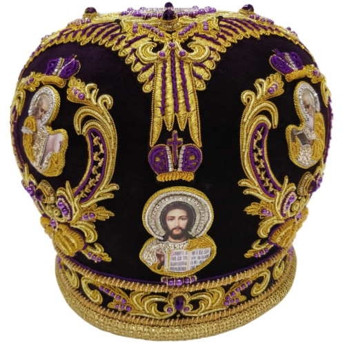 Митра "Корона" фиолетовая