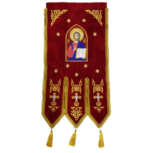 Хоругвы вышитые, (пара), вышивка "звезда"