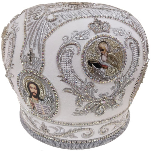 Митра "Корона" белая