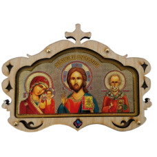Автомобильный тройник (дер.) 8,5х6,5см