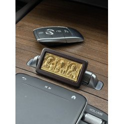 Автомобильный тройник (металл п-р) золото.