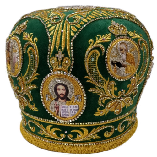 Митра "Корона" зеленая