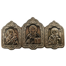 Автомобильный тройник – наклейка, риза – зол. 8,5х4,5см
