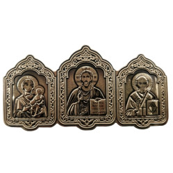 Автомобильный тройник – наклейка, риза – зол. 8,5х4,5см