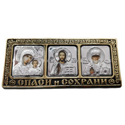 Автомобильный тройник, большой риза - серебро