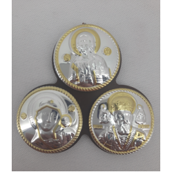 Автомобильный тройник, тиснение, круглые, треугольник