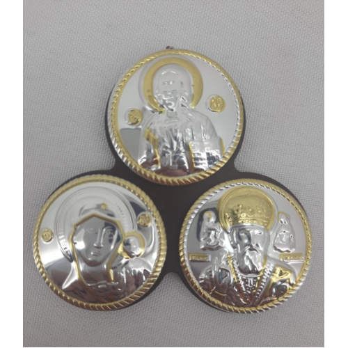 Автомобильный тройник, тиснение, круглые, треугольник