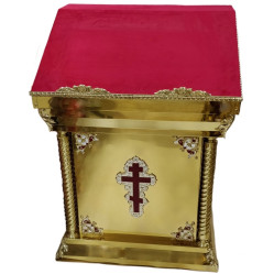 Аналой центральный, (малый крест) 85х71см, (Высота 117-91см)