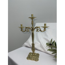 Подсвечник настольный, на 3 свечи, латунь, 33,5х25 №12 - 1