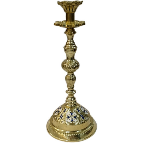 Подсвечник настольный, с эмалью, 35х13см №8-1