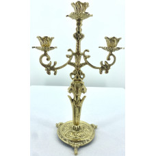 Подсвечник настольный, на 3 свечи, латунь №11 - 1