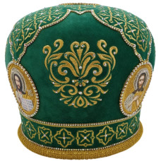 Митра "Орнамент " зеленая