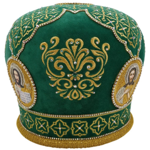 Митра "Орнамент " зеленая