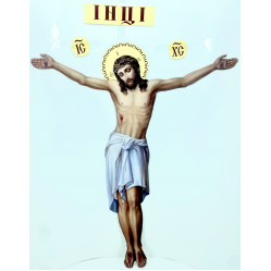 Распятие, печать на пластике 150х120см